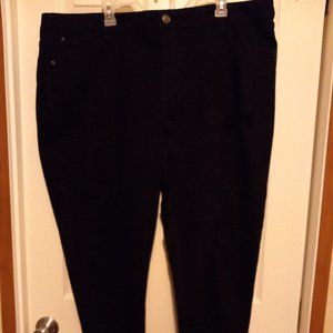 Venezia lane Bryant size 24 3X Black Distressed Skinny Jeans